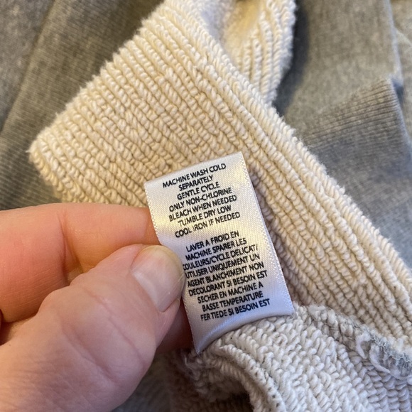 NSF Esme French Terry Sweater Gray Melange Half Button Up Pullover Small - Picture 15 of 16